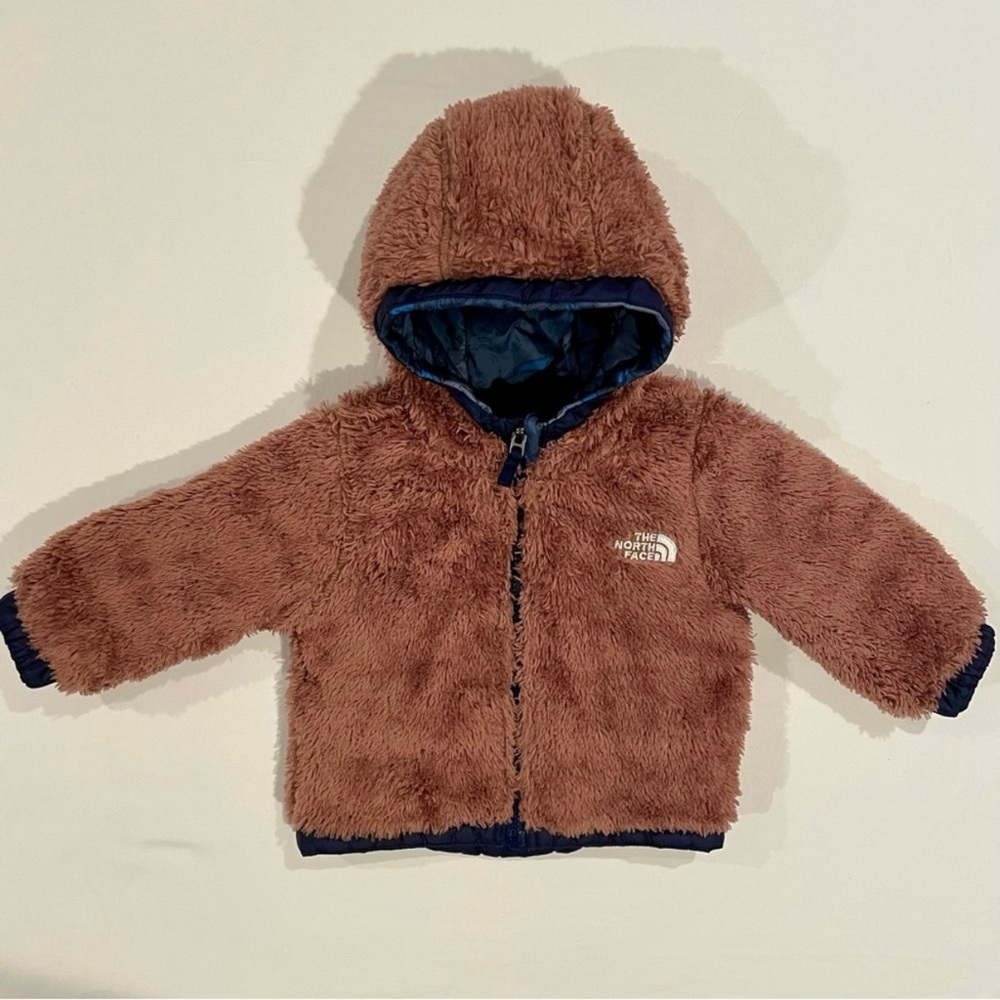 The North Face Hooded Jacket Boys 6-12M Reversible Mount Chimborazo Bear Camo - Picture 4 of 7